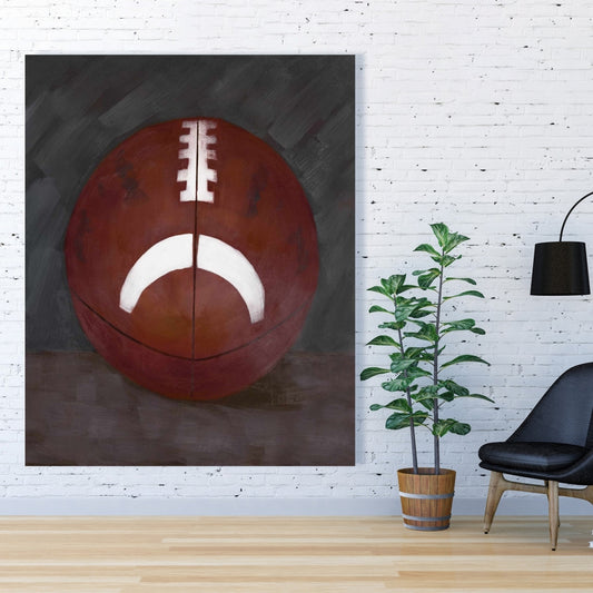 Football Ball Canvas - Man Cave Decor | American Still Life