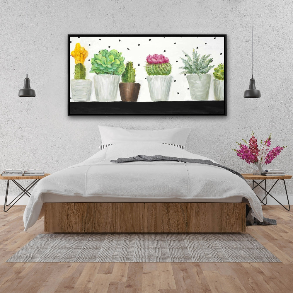 Mini Cactus and Succulents Canvas - Exotic Botanical Decor