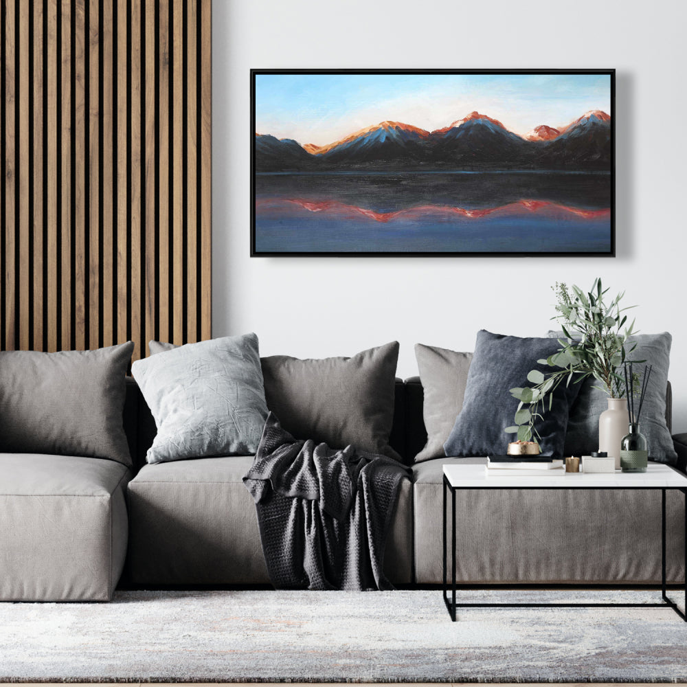 Mountains Landscape Framed Canvas | Contemporary Home Decor