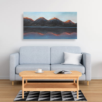 Mountains and Calm Lake | Contemporary Canvas for Home Decor