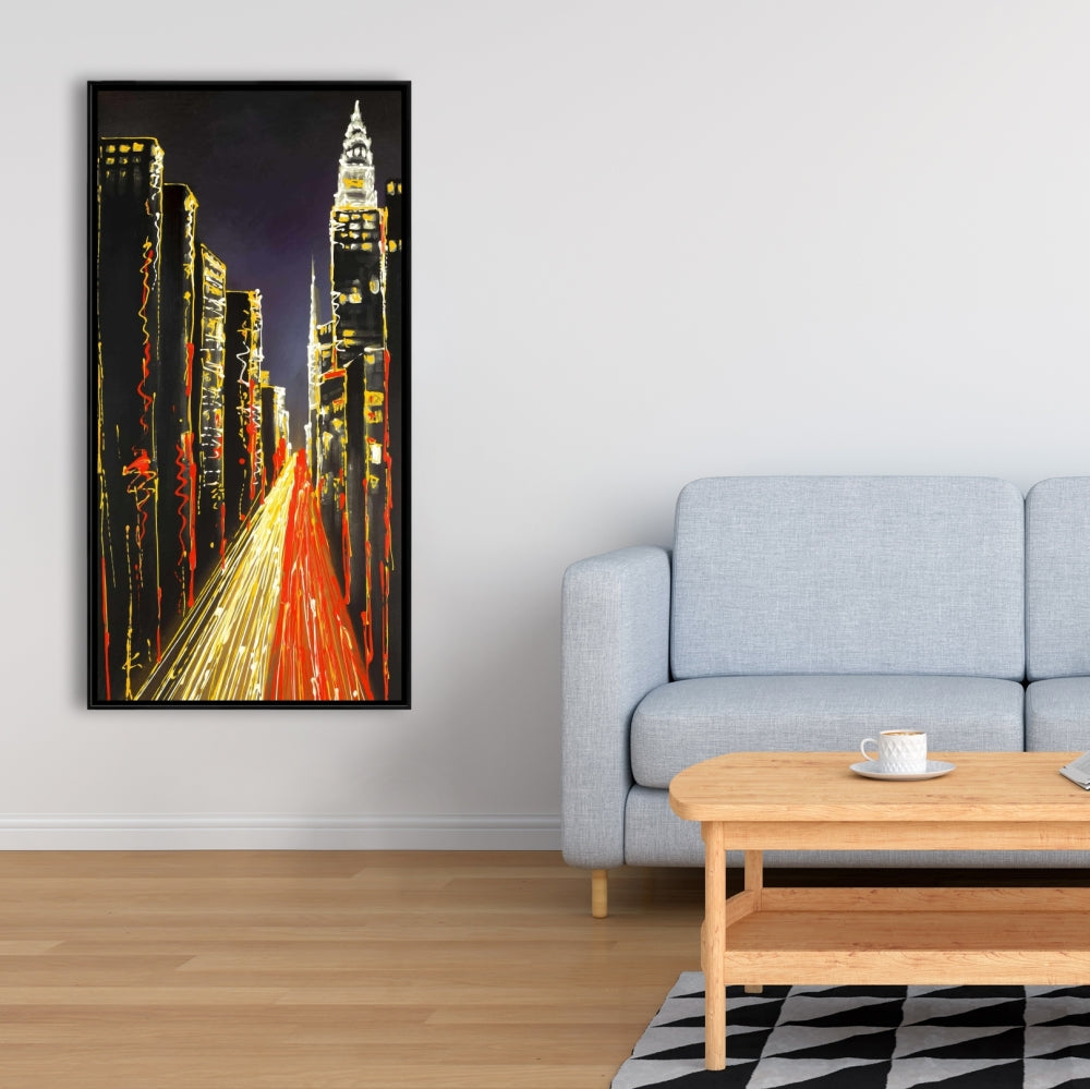 Gray Contemporary Cities Canvas - Lively City Home Decor Art