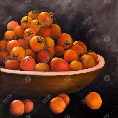 Bowl of Cherry Tomatoes Canvas | Modern Home Decor Art