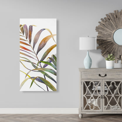 Watercolor Tropical Palm Leaves Canvas | Botanical Wall Art