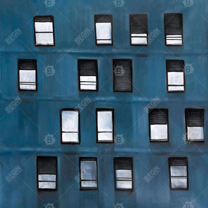Urban Building Canvas - Contemporary Bedroom Wall Art Decor