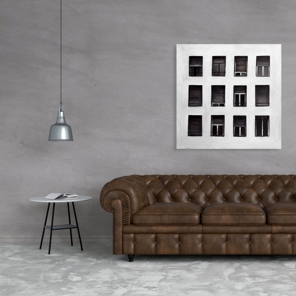 Windows Canvas - Building Contemporary Cities Home Decor Art