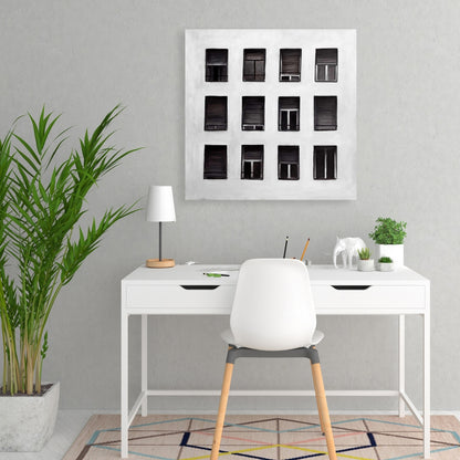 Windows Canvas - Building Contemporary Cities Home Decor Art
