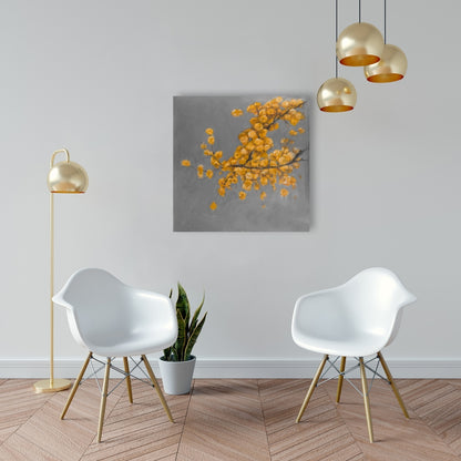 Golden Wattle Canvas - Contemporary Bedroom Home Decor Art