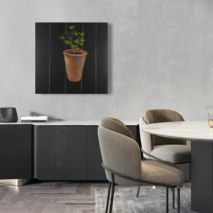 Botanical Hygge Brown Canvas | Plant of Parsley Home Decor