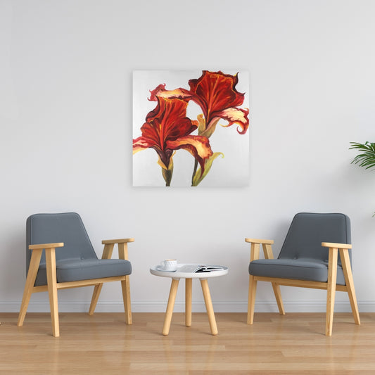 Lilies with Fall Colors | Floral Botanical Canvas Home Decor