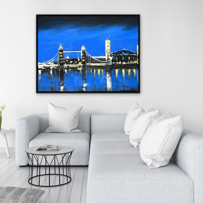 Blue Skyline of London Canvas | Bedroom Decor | Cities Blue