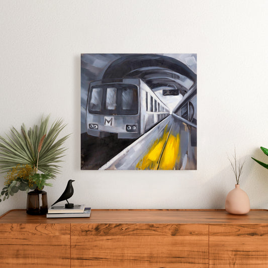 Subway Train Canvas | Modern Home Decor | Transportation Art