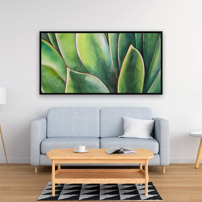 Plante d'agave aquarelle - Toile botanique exotique pour décoration de chambre