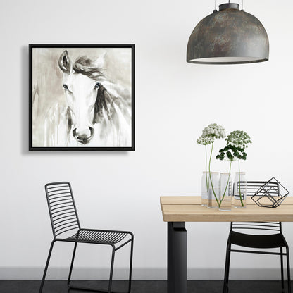 Beautiful Abstract Horse Canvas | Minimalist Bedroom Decor