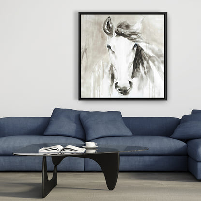 Beautiful Abstract Horse Canvas | Minimalist Bedroom Decor