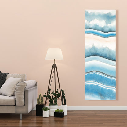 Textured Geode Canvas - Minerals Abstract Blue Home Decor