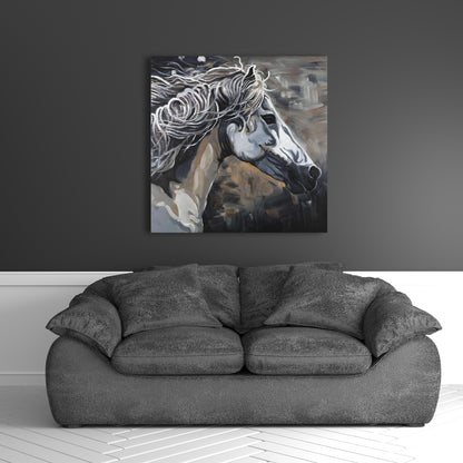 Wild Horse Canvas Print | Farm Animal Wall Art Home Decor