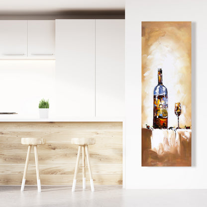 White Wine Kitchen Canvas - Brown Gastronomy Home Decor