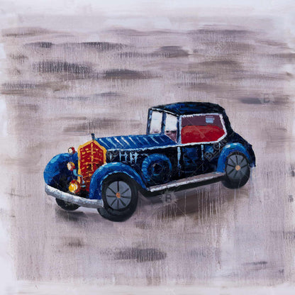 Toy Car Blue Canvas | Home Decor Wall Art | Transportation