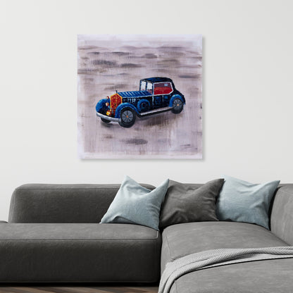 Toy Car Blue Canvas | Home Decor Wall Art | Transportation