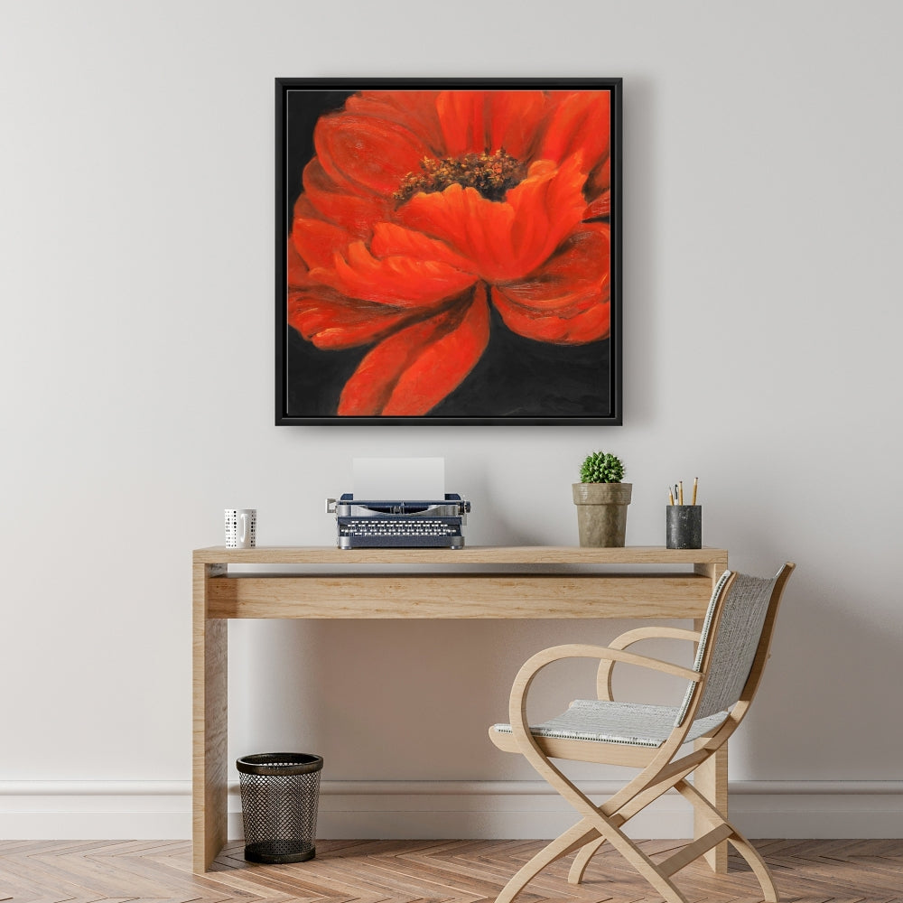 Toile « Pétales de fleurs rouges » | Décoration florale contemporaine pour la maison