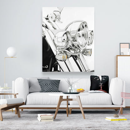 Motorcycle Light Canvas | White Bedroom Decor | Home Hobbies