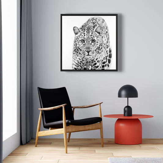 Leopard Ready to Attack - African Canvas Art for Home Decor