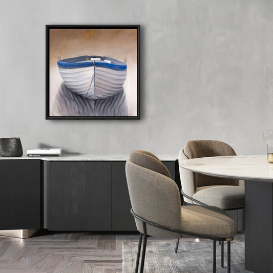 Canoe Boat Canvas | Contemporary Framed Art for Home Decor