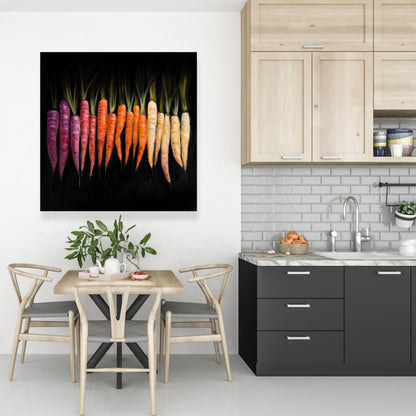 Colorful Carrots Food Canvas | Home Decor Wall Art