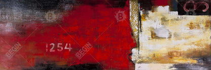 Industrial Black Canvas | Abstract Art with Numbers Decor