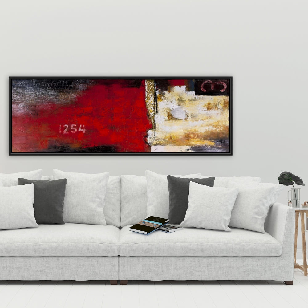 Industrial Abstract Art Canvas | Framed Wall Decor Piece