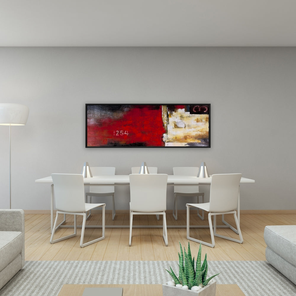 Industrial Abstract Art Canvas | Framed Wall Decor Piece