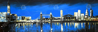 Blue London Skyline Canvas | Home Decor | Cityscape Art