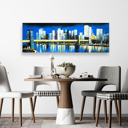 Contemporary Skyline of Lower Manhattan Canvas - Home Decor