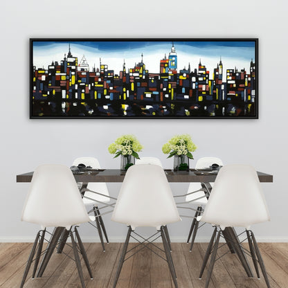 Toile encadrée « Villes modernes » | Décoration de bâtiments colorés