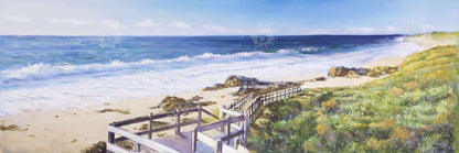 Walk to the Beach Canvas | Romantic Sea Bedroom Wall Art
