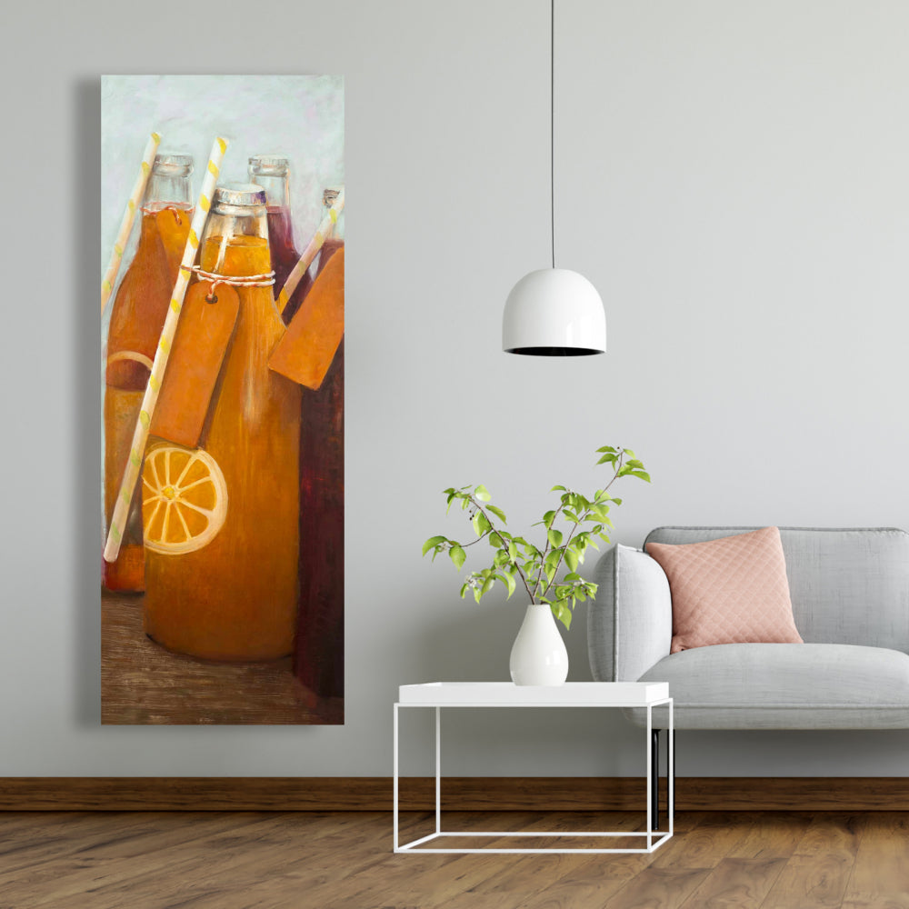 Orange Summer Drinks Canvas | Home Decor Kitchen Art