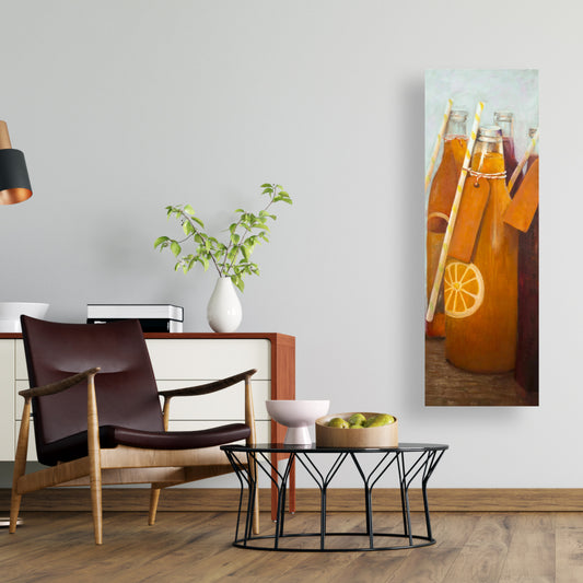 Orange Summer Drinks Canvas | Home Decor Kitchen Art