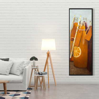 Orange Summer Drinks | Contemporary Gastronomy Framed Canvas