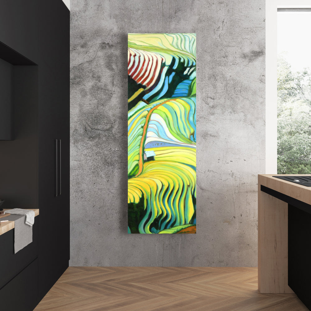 Asian Blue Canvas - Terraced Rice Fields to Vietnam Decor
