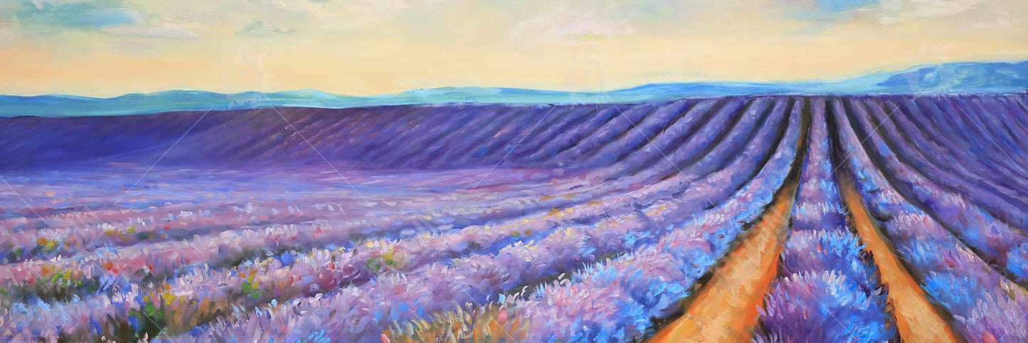Lavender Fields Botanical Bedroom Canvas | Contemporary Home Decor