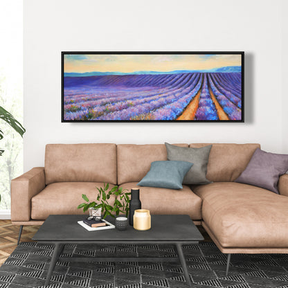 Lavender Fields Botanical Bedroom Canvas | Contemporary Home Decor