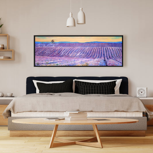 Toile encadrée « Champ de lavande » | Décoration d'intérieur