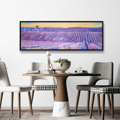 Lavender Field Landscape Framed Canvas | Home Decor Art