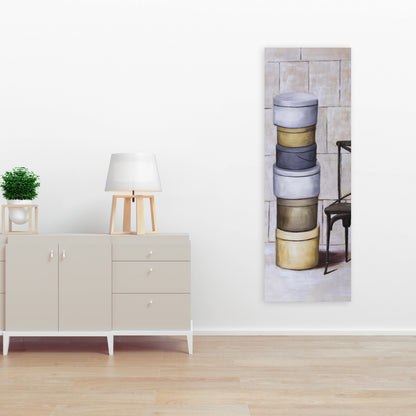Stylish Old Hat Boxes Canvas - Contemporary Bedroom Decor