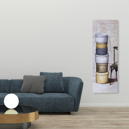 Stylish Old Hat Boxes Canvas - Contemporary Bedroom Decor