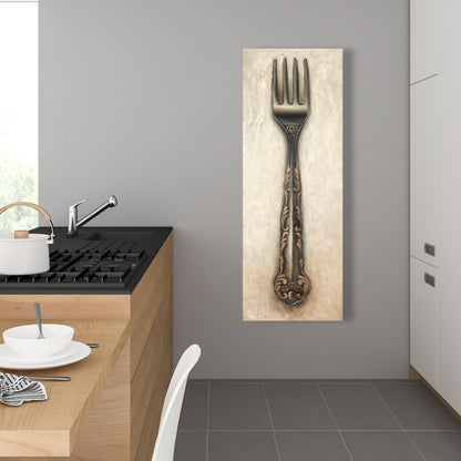 Vintage Fork Canvas - Contemporary Gastronomy Home Decor