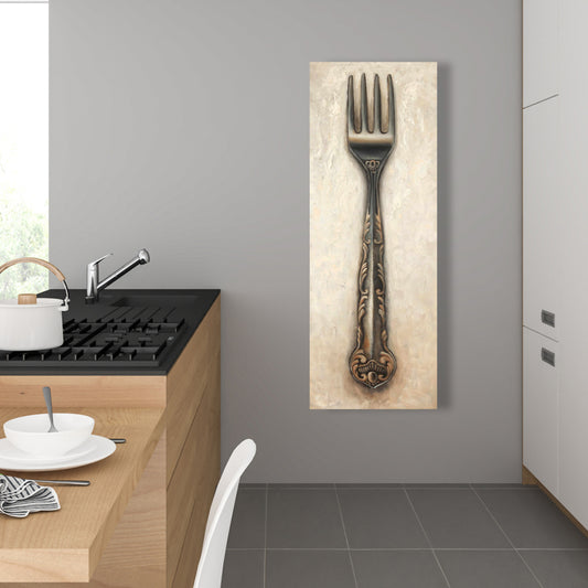 Vintage Fork Canvas - Contemporary Gastronomy Home Decor