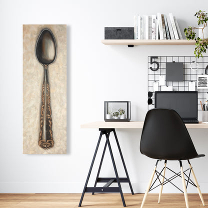 Toile vintage avec cuillère - Décoration murale de cuisine contemporaine