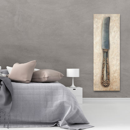 Vintage Butter Knife Canvas | Home Decor Object Gastronomy