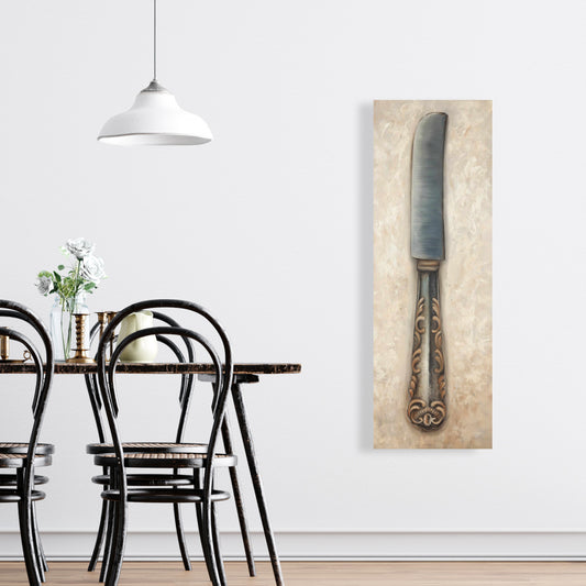 Vintage Butter Knife Canvas | Home Decor Object Gastronomy